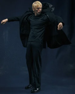 Uomo Premiata Cappotto in lana con dettagli in nylon