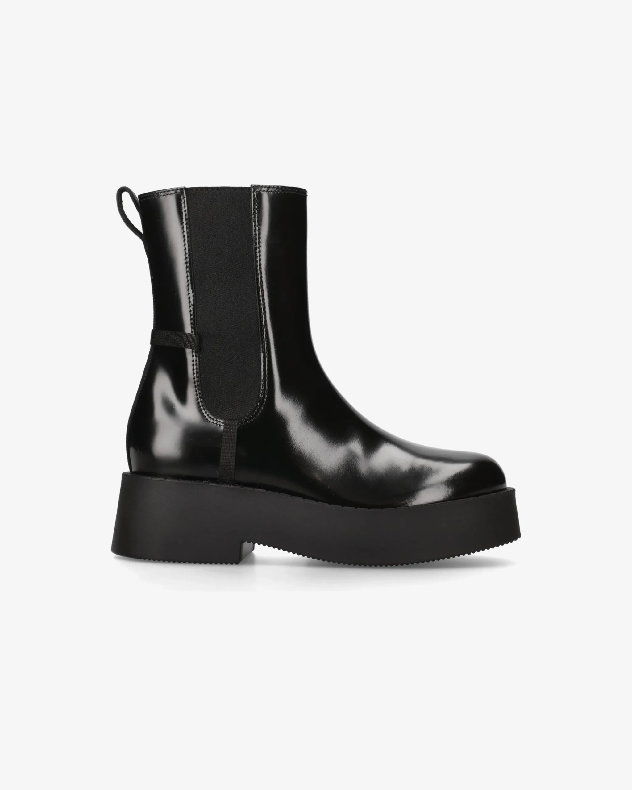 Donna Premiata Chelsea Luna in vitello lucido mousse nero