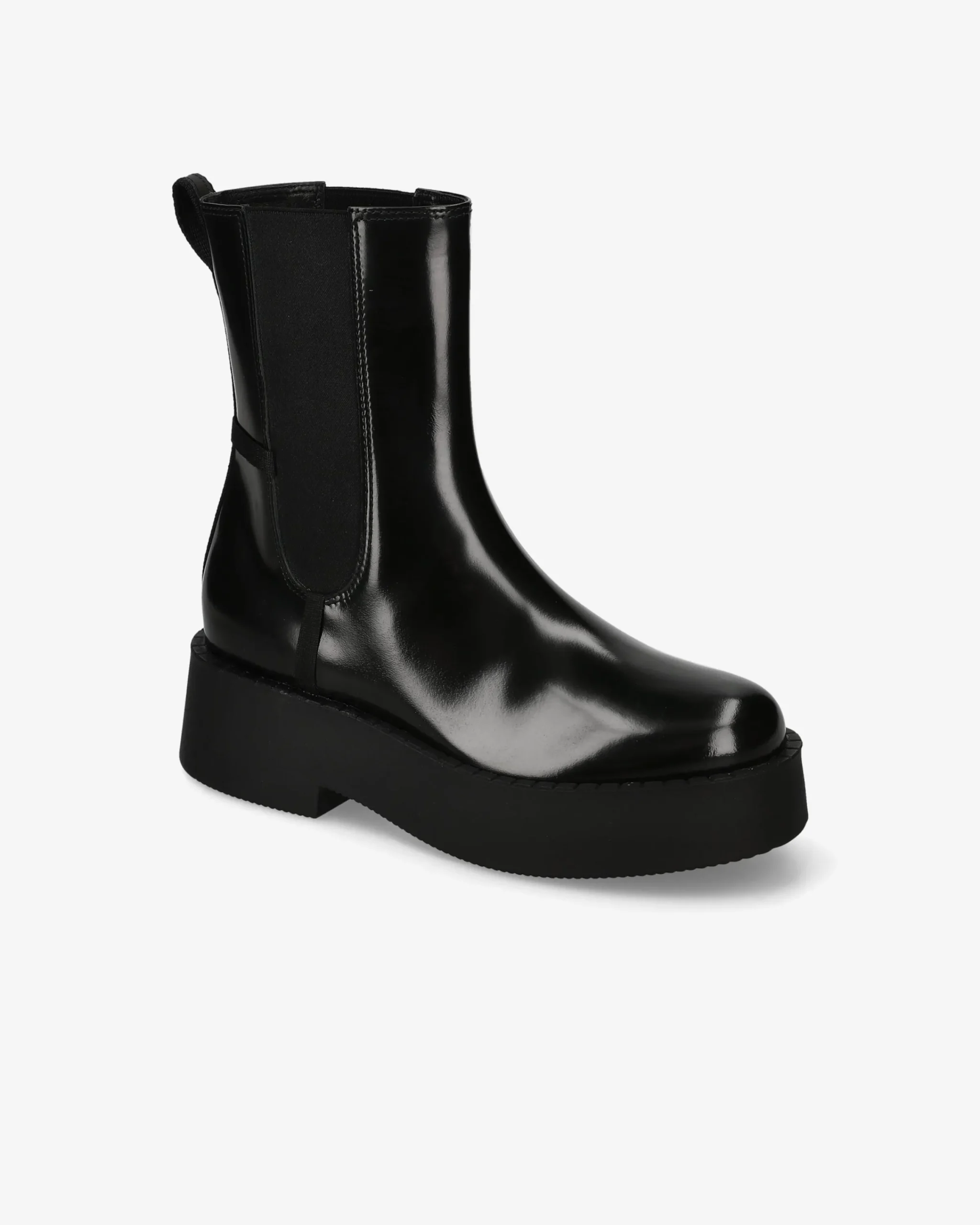 Donna Premiata Chelsea Luna in vitello lucido mousse nero