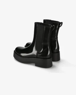Donna Premiata Chelsea Luna in vitello lucido mousse nero