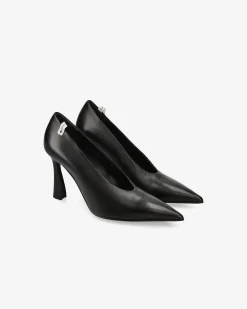 Donna Premiata Décolleté in pelle nappa nero