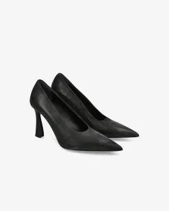 Donna Premiata Decollété effetto vintage old nero