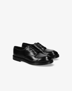 Uomo Premiata Derby in pelle spazzolata binder nero