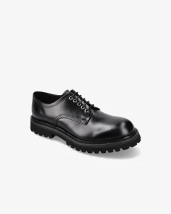 Uomo Premiata Derby in pelle spazzolata binder nero