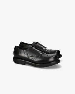 Uomo Premiata Derby in vitello box nero caidan