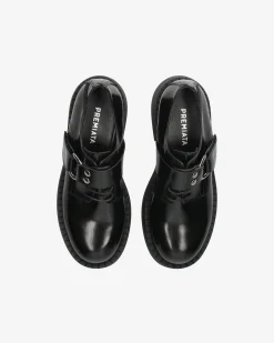 Donna Premiata Derby in vitello mousse nero