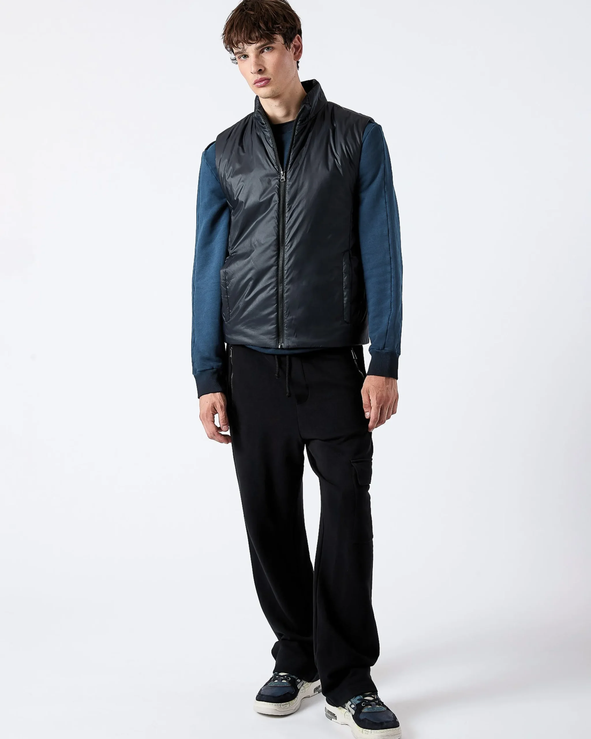 Uomo Premiata Gilet in Nylon con zip