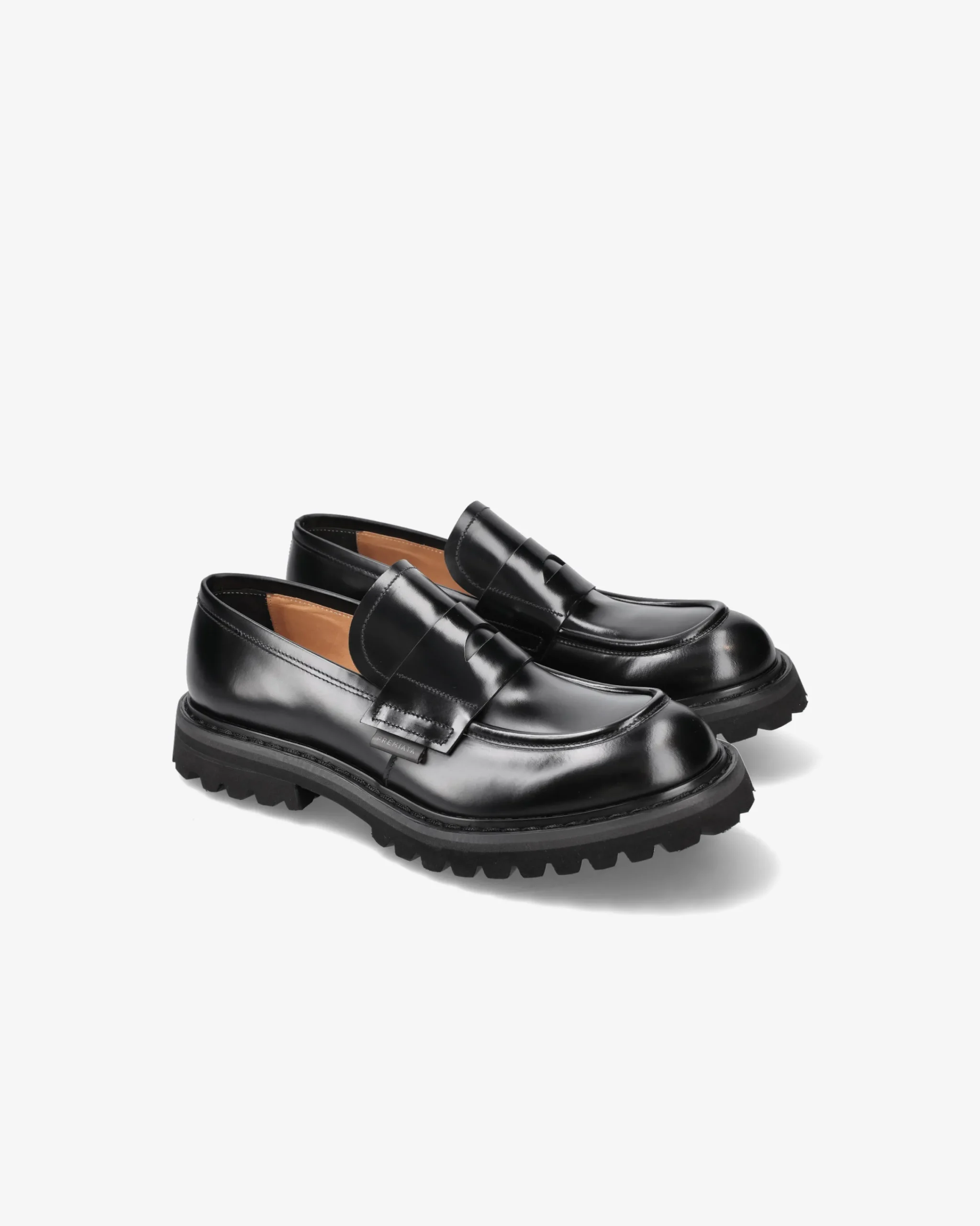 Uomo Premiata Mocassini Bridge in pelle spazzolata binder nero