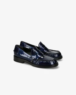 Donna Premiata Mocassini Siria in vernice glass navy