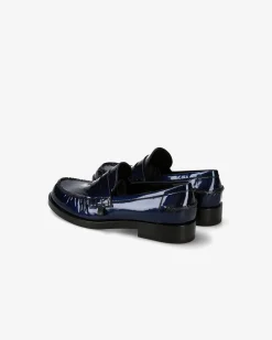 Donna Premiata Mocassini Siria in vernice glass navy