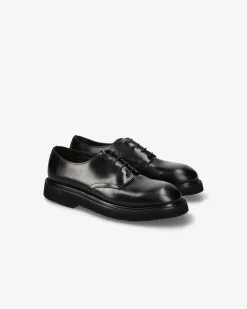 Uomo Premiata Scarpe stringate in cavallo cera nero