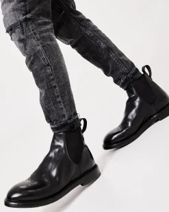 Uomo Premiata Stivaletti Charles in cavallo king nero