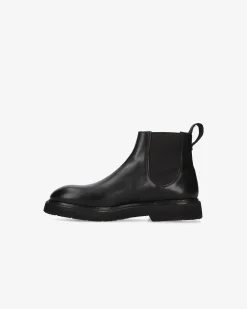Uomo Premiata Stivaletti Chelsea in pelle cera nero
