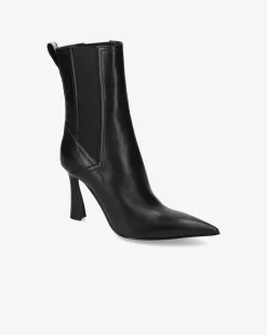 Donna Premiata Stivaletti in pelle con tacco alto nappa nero