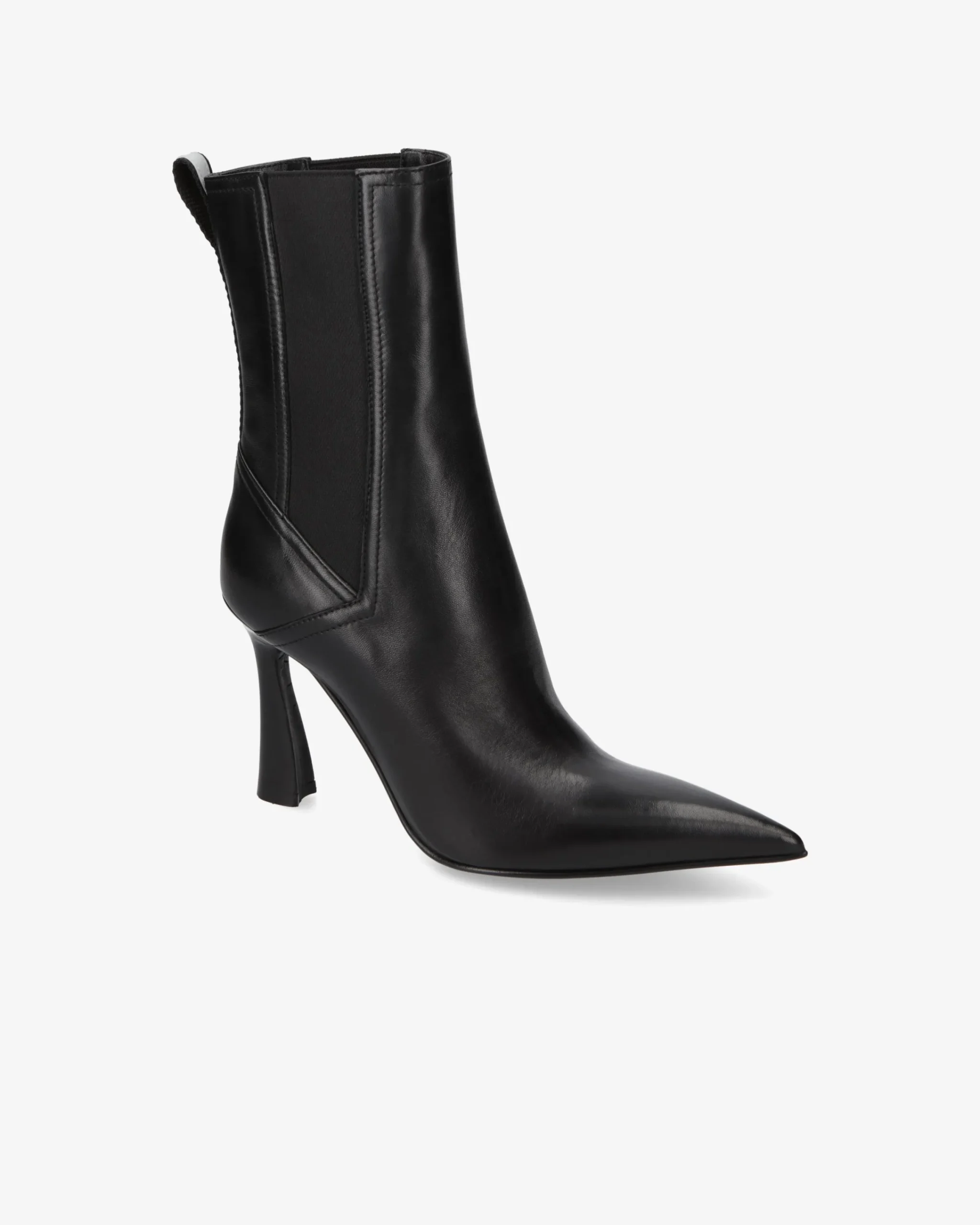 Donna Premiata Stivaletti in pelle con tacco alto nappa nero