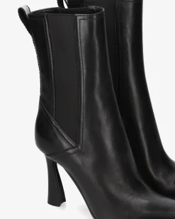 Donna Premiata Stivaletti in pelle con tacco alto nappa nero