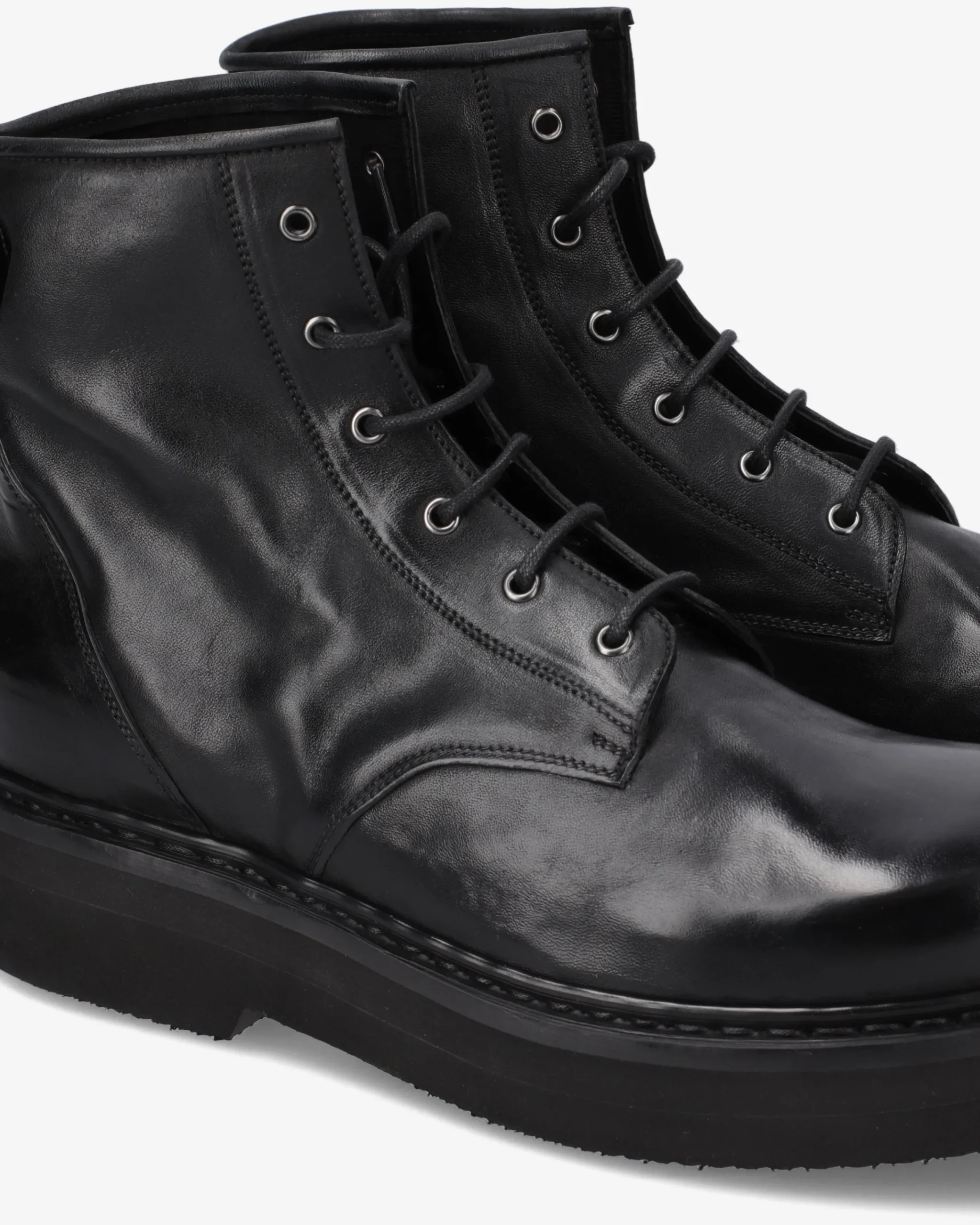 Uomo Premiata Stivaletti Max in pelle lux nero