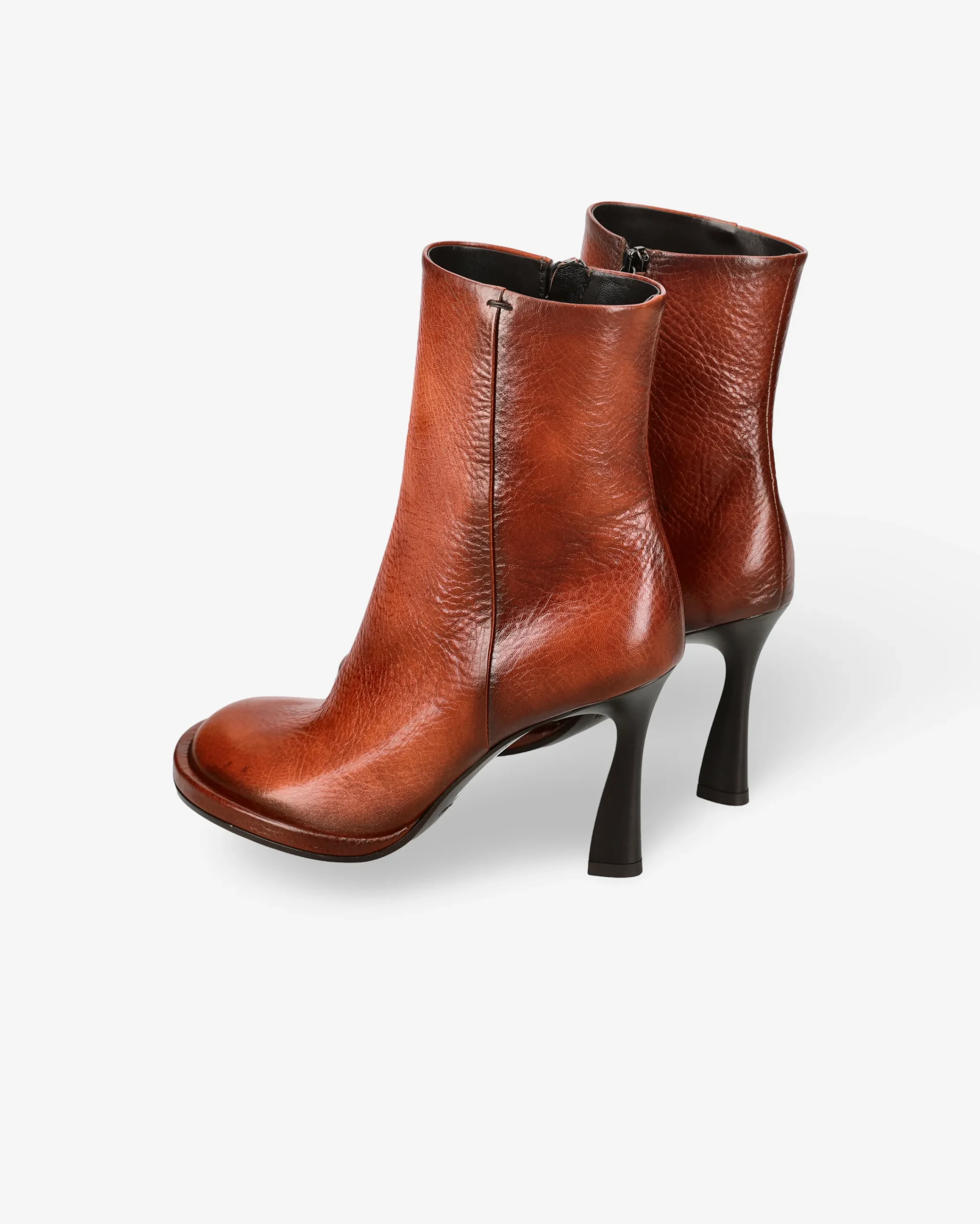 Donna Premiata Stivaletti Sole in vitello atena cuoio