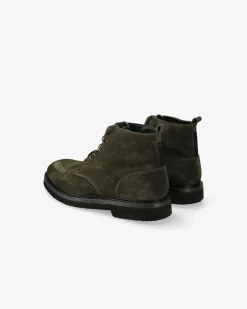 Uomo Premiata Stivaletti stringati in camoscio rain olive